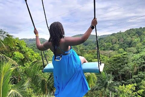 Bali Style High Ropes Swing och Dunn's River Fall Adventure