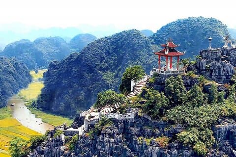 Ninh Binh 1-daagse Bai Dinh Trang An Mua Cave-tour met kleine groep
