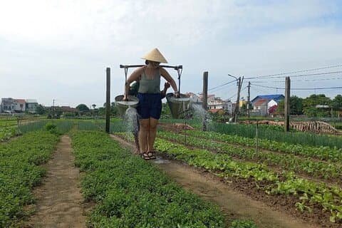 Hoi An Landsbygdens cykeltur med korgbåt och kokkurs