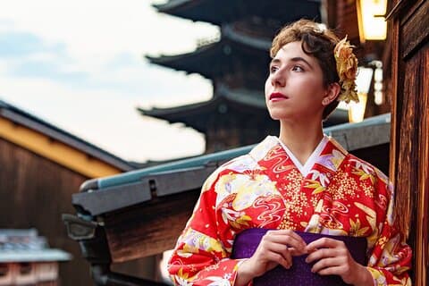 Kyoto Private Kimono Fotografering för Par och Solo