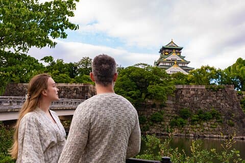 Ikoniske og tidløse Osaka Castle Private Photohoot