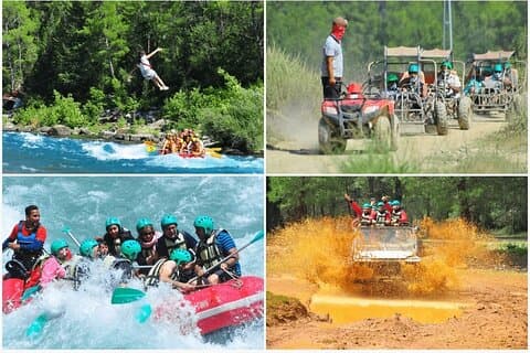 Alanya Super Combo 4 - i - 1 : Rafting, Jeep Safari, Buggy & Zipline