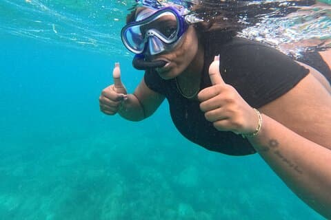Snorkling på Pigeon Island