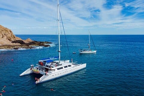 Cabo San Lucas Catamaran kryssning: Snorkla eller solnedgång äventyr