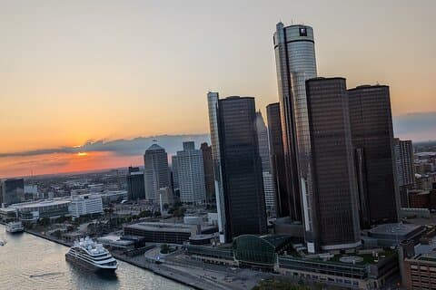 Sunset Helicopter Experience in Downtown Detroit