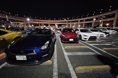 Begeleide Self Drive Night Tour Nissan R35 GTR Daikoku PA Wangan C1