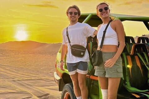 Buggy and Sandboard and Sunset in Huacachina