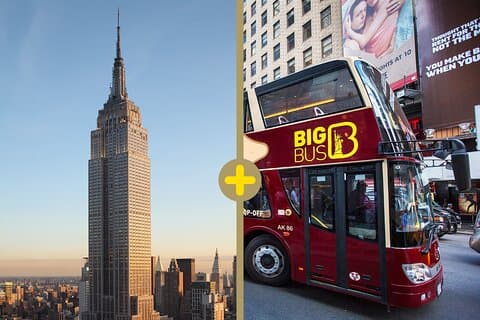 New York: Empire State Building & Hop-on Hop-off Sightseeing Tour