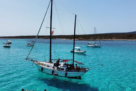 Seilbåttur i Asinara nasjonalpark