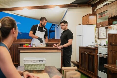 Kookles & diner in een daktuin in Athene