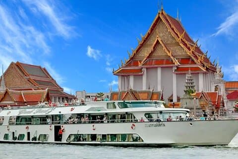 Visite des temples Ayutthaya au départ de Bangkok avec croisière sur la rivière Grand Pearl