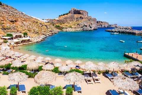 Rhodesハイライトツアー: Lindos, Kallithea Springs & 7Springs
