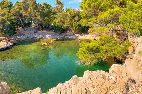 Cavtat til Lokrum Island, Betina Cave og St Jacobs strandbåt tur