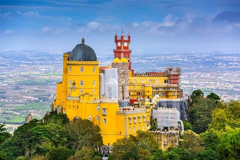Lisbonne: Pena Palace, château mauresque, Qta. Regaleira & Sintra