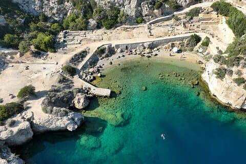 Athener See Vouliagmeni und Heraion Sonnenuntergang und Schwimmen