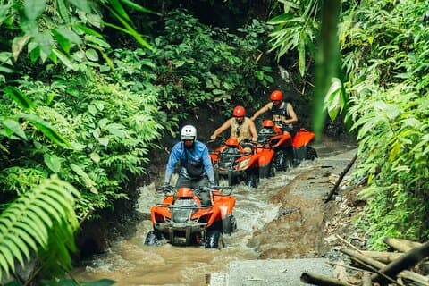 Ubud ATV River Waterfall Jungle e Muddy Rice Field Aventura