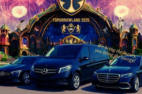 Transfert privé de Bruxelles à Tomorrowland Dreamville en voiture de luxe