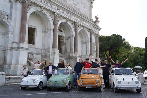 Roma Fotografieservice mit Fiat 500 Oldtimer
