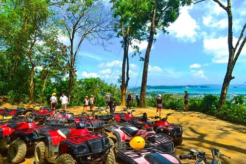 Phuket Jungle ATV Ride Zipline combo de emoção