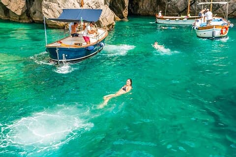 Båttur till Positano, Amalfi och Smaragdgrotta som tillval