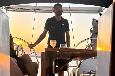15m sailing boat trip at sunset of Alghero with Aperitif