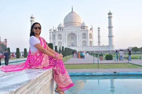 Visite du Taj Mahal et du fort d'Agra le même jour au départ de Delhi