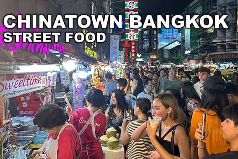 Tour gastronómico nocturno por Bangkok con degustaciones callejeras Songwad