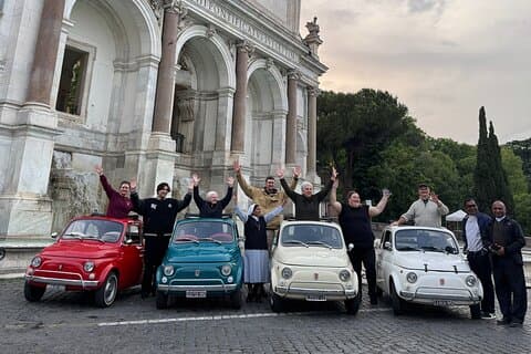 Rome: Visite rétro de la Fiat 500 avec photographe professionnel