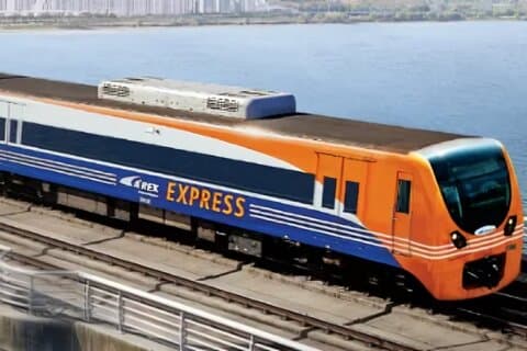 South Korea AREX Express Train from Incheon Airport to Seoul
