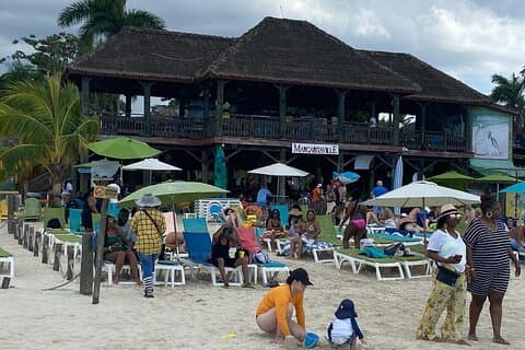 Rick's Café og Seven Mile Beach fra Montego Bay