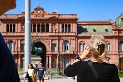 Vandretur på Plaza de Mayo i Buenos Aires