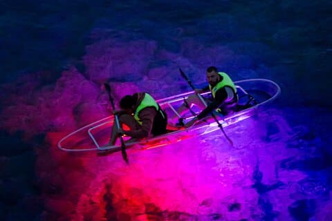 Pula: Night Kayak Tour with Glowing Kayaks