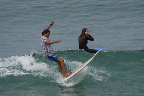 Surflessen in Imsouane met Gamba