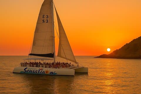 Sunset from LLoret de Mar with DJ and drinks