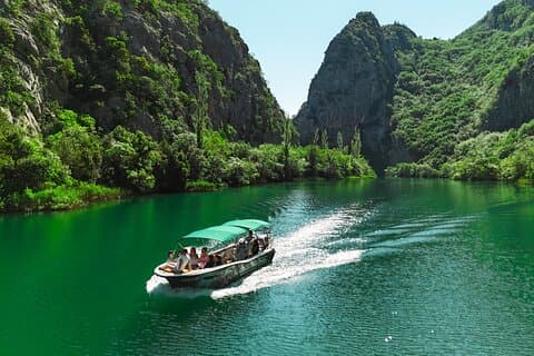 Visite en bateau à fond de verre d'Omiš sur le canyon de la rivière Cetina