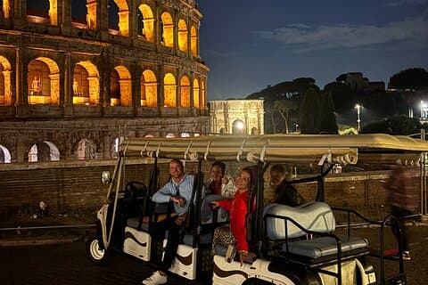 Rome Private Night Golf Panier Tour : Voir les points forts illuminés