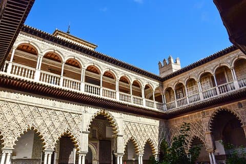 Rundtur i det kungliga Alcazar i Sevilla