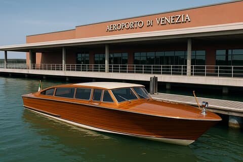 Water Taxi Transfer Venice sentrum- Venice flyplass 3/4 passasjerer