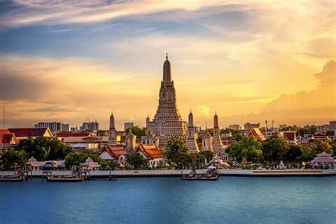 Marché du canal de Bangkok Wat Arun et Ladmayom