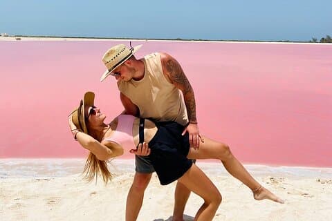 Las Coloradas Rosa sjöar och Río Lagartos Båtupplevelse