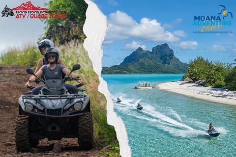 Excursão combinada de jet ski e quadriciclo em Bora Bora