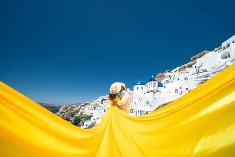 Servizio fotografico professionale di abito volante