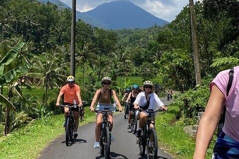 プライベート送迎付きバリダウンヒルサイクリングキンタマーニ～ウブド