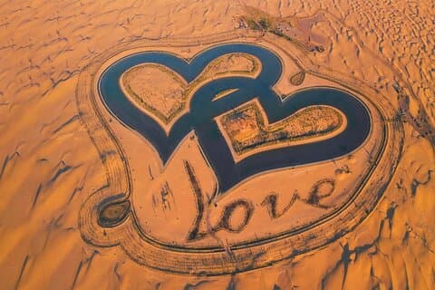 Love Lake & Flamingo Lake Al Qudra Tour & diner bij Bab Al Shams