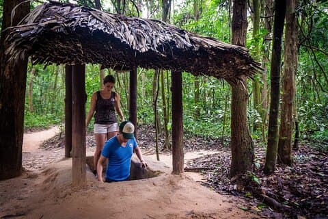 Tunnels privés Cu Chi Aventure d'une demi-journée