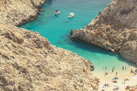 Seitan limania beach and Monastery of Gouverneto trip from Chania