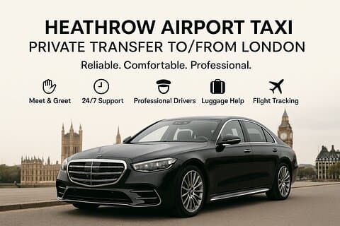 Taxi del aeropuerto de Heathrow hacia y desde Londres