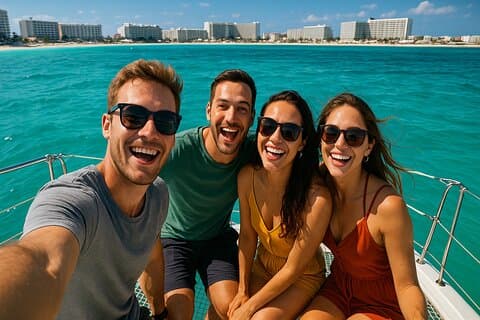 Catamarano per Isla Mujeres + Ice Bar pass : Open bar tutto il giorno!