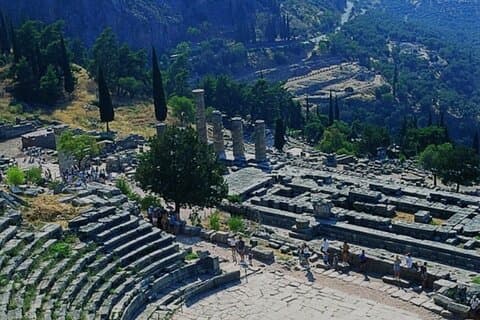 Excursión de un día al Oráculo Pythia y al templo de Apolo en Delfos