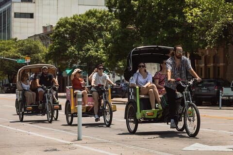 Privé stadstour per fietstaxi van een half uur door Austin